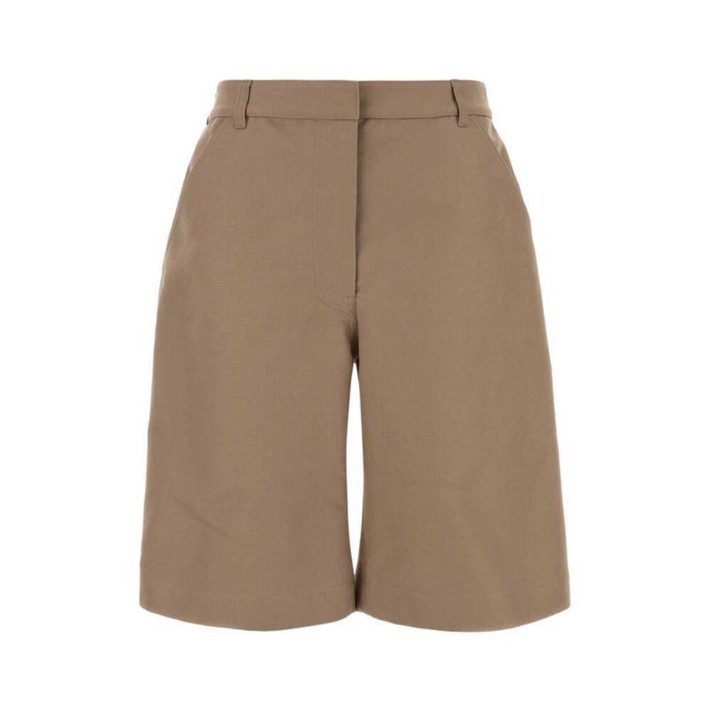 Balenciaga Women Sand Cotton Bermuda Shorts
